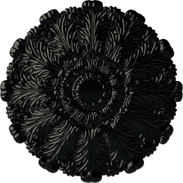 Ekena Millwork Durham Ceiling Medallion (Fits Canopies up to 4 1/4"), Hand-Painted Black Pearl, 31"OD x 1 1/2"P CM31DUBPS - main